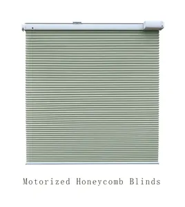Hotel No Drill Cellular Blinds Double Cell Honeycomb Cellular Blinds Motorized