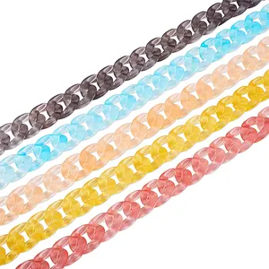 Moda catena acrilica colorata maglie aperte borse regolabili per cinturini di ricambio per borsa