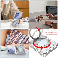 Funda Plegable de Lujo 360 para Samsung Galaxy Z Flip 8 7 6 5 °   Soporte Giratorio Magnético para Coche con Bisagra y Funda Protectora Antigolpes de Cobertura Total