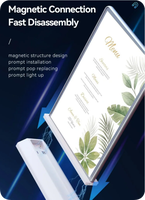 Support de table en acrylique avec cadre en aluminium rectangulaire A4, support POP, éclairage LED, luminosité 5000 lumens, écologique, durable, personnalisé
