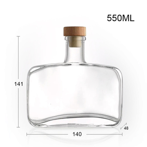 Botella <span class=keywords><strong>de</strong></span> Vidrio <span class=keywords><strong>de</strong></span> Lujo <span class=keywords><strong>de</strong></span> 500ml 750ml para Tequila, Vodka, Whisky, Ginebra, <span class=keywords><strong>Licor</strong></span> y <span class=keywords><strong>Agave</strong></span>, Fabricada en China, con Corcho - Product Image 5