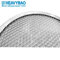 Plateau de cuisson en maille d'aluminium rond de 0,9 mm d'épaisseur, de qualité supérieure, pour pizza, matériel de restauration Heavybao