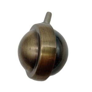 Fabrik Großhandel Kleine 2,5 Zoll Metall kugel Lenkrad Hochwertige drehbare Zink legierung Platten bremse erhältlich Silber Schwarz - Product Image 3