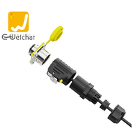 Connecteur réseau E-Weichat IP68 étanche Ethernet RJ45, connecteur femelle cuivre, châssis, montage sur panneau