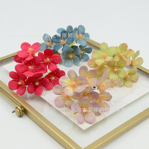 Fleurs artificielles Lewisia Dongchen Crafts, base en soie de 7 cm, couleurs automnales, décorations de mariage - Product Image 3