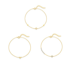Pulsera CANNER de Plata 925 con Elementos Clásicos de Zirconia y Trébol para Mujer - Product Image 1