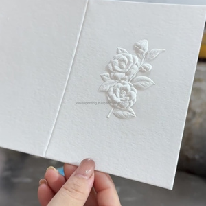 Premium Scupled Embossing Letterpress Offset Wedding Invitation Handcrafted Cotton Paperboard <b>Printing</b> - Product Image 3
