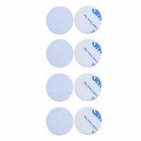 Carte d'accès NFC RFID ronde en PVC de 25 mm avec puce de 144 octets 213 et support adhésif