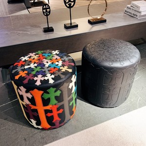 Internet Celebrity European Style Movable Luxury Leather Makeup <strong>Sofa</strong> <strong>Stool</strong> for Living Room Clothing Store Shoes Changing - Product Image 1
