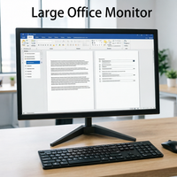 Monitor LCD 22-inci Panel IPS untuk DisplayPort 1920x1080 Piksel 75Hz Hitam Kantor Pabrik Murah VESA