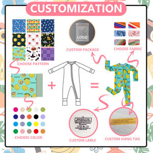 Conjunto <span class=keywords><strong>de</strong></span> Ropa <span class=keywords><strong>de</strong></span> Bambú para Bebés Recién Nacidos, Niñas y Niños, con Cierre <span class=keywords><strong>de</strong></span> Cremallera Bidireccional, Pijama <span class=keywords><strong>de</strong></span> Bambú, Venta al Por Mayor, Personalizado, <span class=keywords><strong>de</strong></span> Alta Calidad - Product Image 4