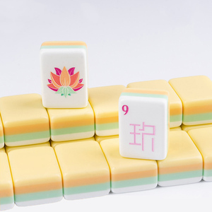 Color <b>Mahjong</b> <b>Set</b> Custom Logo Printing 144pcs Tiles in PVC Box for Home Entertainment Business Gifts Customizable Design Details - Product Image 6