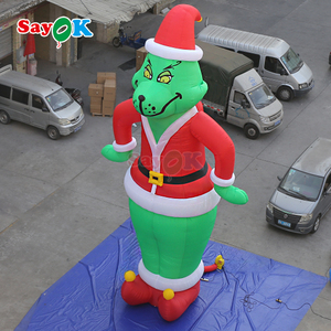 Sayok - <span class=keywords><strong>Grinch</strong></span> Inflable Gigante de Navidad de Tela Oxford de 9 m (29,5 pies) con Diseño 3D Gratuito y Soplador de Aire - Product Image 5