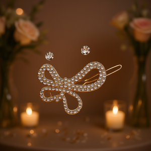 Pinza de Pelo Linda con Mariposa de Diamantes de Imitación de 8cm, Estilo Dulce para Fiestas, Accesorios para el Cabello de Mujer - Product Image 2