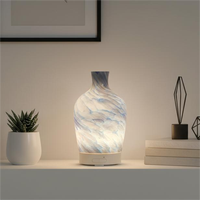 Diffuseur d'aromathérapie à ultrasons en verre artistique au design moderne, lumières LED 7 couleurs, USB/électrique, purificateur d'air pour la maison, le bureau, la chambre à coucher