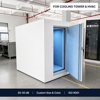 Cabine acoustique insonorisée ignifuge en aluminium certifiée CE avec fenêtre visuelle pour la réduction du bruit des machines
