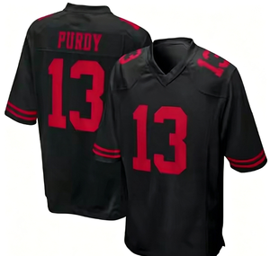 Nouveaux maillots de <span class=keywords><strong>San</strong></span> <span class=keywords><strong>Francisco</strong></span> # 13 Maillots de football américain Purdy Stitched Limited Edition USA - Product Image 3