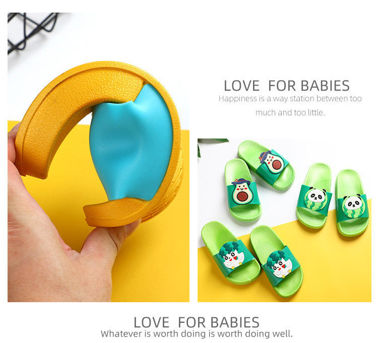 Children's Summer Good Quality Slippers House Slides Sandals Shoes Cute Cartoon Fruits Beach Flip Flops Kids EVA Slippers