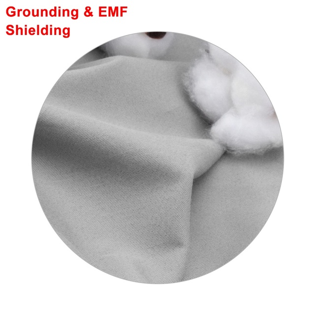 Organic Cotton Twill EMF Shielding Fabric Woven Silver Fiber Earthing Fabric