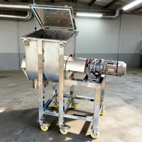 Mélangeur à ruban horizontal compact en acier inoxydable 304 de qualité alimentaire pour le mélange de poudres sèches, farine, épices et additifs alimentaires