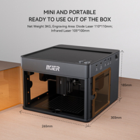 Nouvelle Arrivée - Machine de découpe et gravure laser à fibre portable, compacte, à double diode bleue et IR, pour débutants, pour métal/MDF, CNC de table