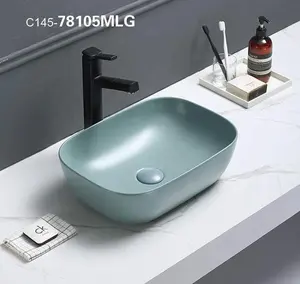 78105MLG الأدوات الصحية حوض مستطيل خزانة علوية غرفة المعيشة السيراميك ماتي الأزرق الأخضر أحواض حمام