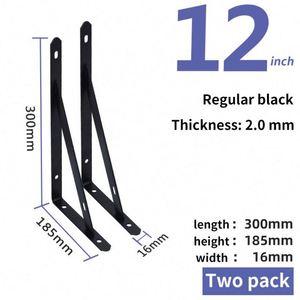 WEKIS Triangle Bracket Thickened <b>Wall</b> Shelf Support Fixed <b>Partition</b> Load Right-Angle Tripod <b>Iron</b> Frame - Product Image 2