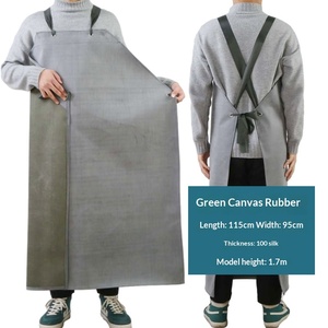 <span class=keywords><strong>Tablier</strong></span> industriel <span class=keywords><strong>sans</strong></span> manches en toile de caoutchouc épaissie, imperméable, résistant à l'huile, aux acides et aux alcalis, pour produits de nettoyage - Product Image 6