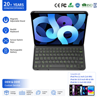 Clavier sans fil pour iPad Pro 11 pouces 1ère-4ème génération M2 et iPad Air 10,9 pouces 4ème 5ème génération, housse de protection magnétique Bluetooth