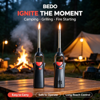 Briquet à gaz rechargeable pour barbecue et cuisine, allume-feu pour grillades
