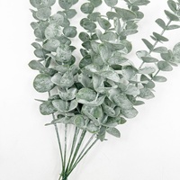 Feuilles d'eucalyptus artificielles transfrontalières, feuilles de monnaie, plantes aquatiques en plastique pour la décoration de la maison et de mariage, fleurs artificielles en plastique