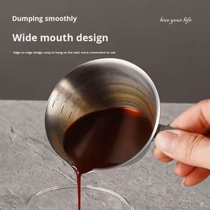 Thickened 304 Stainless Steel Eco-Friendly Espresso Coffee Scoop Modern Cone Shape Brewing Tool Small Milk <b>Jug</b> for Coffee - Product Image 3