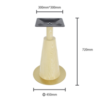Ventes directes d'usine de pieds de table en métal à grain de bois à usage intensif pour l'hôpital et l'extérieur Design moderne