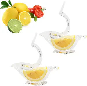 Alat Slip Dapur Exprimidor De Limon Pemeras Buah Tekan Mini Manual Juicer Bentuk Burung Tangan Transparan Juicer Pemeras