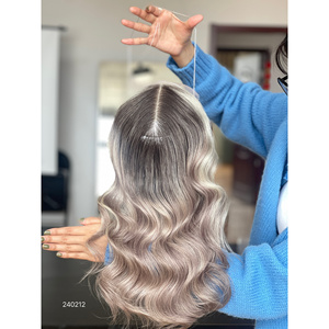 Minipelucas de Cabello Virgen con Base de Seda y Frente de Encaje 8*8, Diseño Curvo, Personalizables, con Aspecto Elegante - Product Image 4