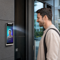 Serrure de porte de salle de sport à double authentification FCV5005 : Reconnaissance faciale + Accès par porte-clés RFID/NFC pour centre de fitness intelligent