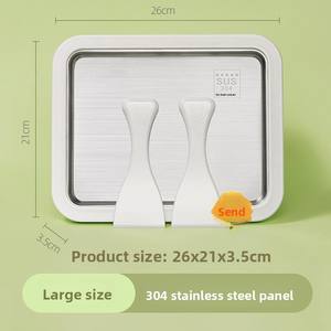 Machine à glaces instantanée DIY, rouleaux de yaourt glacé, dessert maison en 3 minutes, acier inoxydable, non électrique, rouleau à <span class=keywords><strong>glace</strong></span> - Product Image 2