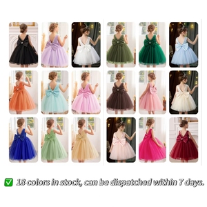 Vestidos <span class=keywords><strong>para</strong></span> <span class=keywords><strong>Niñas</strong></span>, Vestido <span class=keywords><strong>de</strong></span> Verano con Lazo, Tul <span class=keywords><strong>de</strong></span> Perlas, Vestido <span class=keywords><strong>de</strong></span> Fiesta <span class=keywords><strong>de</strong></span> Lujo con Forro <span class=keywords><strong>de</strong></span> Satén, Producción OEM <span class=keywords><strong>de</strong></span> Alta Gama - Product Image 4