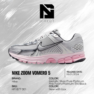 Nike Wmns Air Zoom Vomero 5 'Photon Dust Pink Foam' Zapatillas para correr de malla transpirables con tacón bajo para caminar - Product Image 6