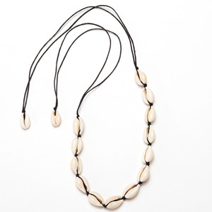 Collier en coton fait main avec coquillages naturels, chaîne de clavicule unisexe, à porter au quotidien - Product Image 3