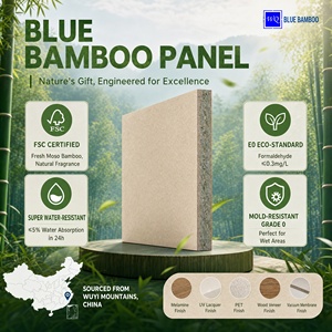 לוח במבוק עמיד במים, בעל גימור סופר מט, UV PET MDF טריאזין, למשטחי מטבח ודלתות ארונות - Product Image 1