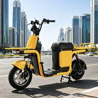 Vélo cargo électrique 800W, moteur arrière 60V, frein à disque 3 vitesses, panier de livraison, pneus 10 pouces