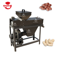 Machine à peler les cacahuètes grillées, usage industriel, moteur et pompe en acier inoxydable, haute capacité