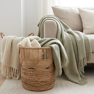 Boho Woven <b>Wall</b> <b>Basket</b> Decor Set Of 3 Natural Seagrass Hanging Plates Art With Tribal Patterns <b>For</b> Living Room Foyer Accent - Product Image 5