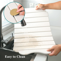 Tapis de bain pliable en pierre CC compact et facile à ranger, super absorbant en terre de diatomée, tapis antidérapant pour table