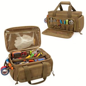 OEM Heavy Duty Electrician <b>Tool</b> Storage <b>Bag</b> Foldable <b>Tool</b> <b>Bag</b> Organizer with Wide Mouth Adjustable Shoulder Strap - Product Image 1