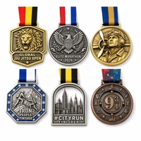 Médaille Métallique Personnalisable de Récompense Professionnelle de Haute Qualité en Alliage de Zinc Coulé avec Bord Poli Miroir et Relief Détaillé