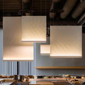 โคมไฟระย้าผ้าสไตล์ญี่ปุ่นวบิซาบิแบบมินิมอลทันสมัย โคมไฟสไตล์เซนสำหรับล็อบบี้โรงแรม ห้องน้ำชา สำนักงาน บาร์ - Product Image 3