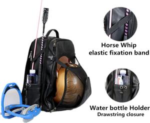 Mochila ecuestre grande y espaciosa personalizada con soporte para casco, mochila para casco de equitación, bolsa para exteriores - Product Image 4
