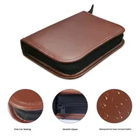 Sac à outils de golf, sac en cuir pour accessoires de golf avec fermeture à glissière, pratique à transporter, multifonction, grande capacité de rangement